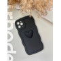 Силіконовий чохол iPhone 11 Pro Max – чорний з хвилястими краями 